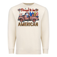 Sandshell proud to be american truck Premium Sweatshirt - BundleAndBundleShop