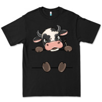 Black custom cow Premium Tee - MaliasSmallBusiness