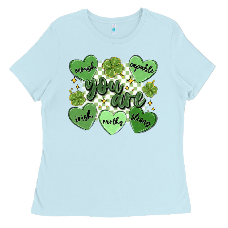 St. Patrick's Day Positive Affirmations Ladies Tee by MaliasSmallBusiness | Teevron