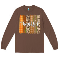 Chestnut Thankful Brushstrokes Long Sleeve Tee - texasbilliewilder