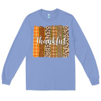 Colony Blue Thankful Brushstrokes Long Sleeve Tee - texasbilliewilder