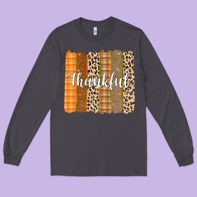 Thankful Brushstrokes Long Sleeve Tee Designed By Texasbilliewilder