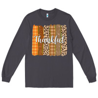 Smoke Thankful Brushstrokes Long Sleeve Tee - texasbilliewilder