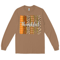 Toasted Coconut Thankful Brushstrokes Long Sleeve Tee - texasbilliewilder