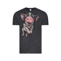 Vintage Black baby pig Vintage Tee - BarkalooDesign