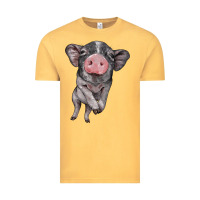 Vintage Mustard baby pig Vintage Tee - BarkalooDesign