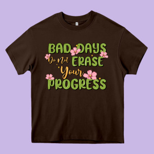 Mental Health Uplifting Quote Heavy Core Tee Designed By Maliassmallbusiness