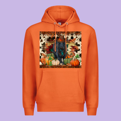 Fall Black Angus Premium Hoodie Designed By Ranaportraitstore