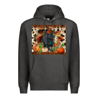 Charcoal Heather Fall black angus Premium Hoodie - RanaPortraitStore