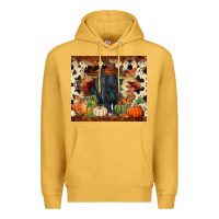Mustard Fall black angus Premium Hoodie - RanaPortraitStore