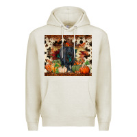 Oatmeal Heather Fall black angus Premium Hoodie - RanaPortraitStore