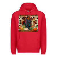 Red Fall black angus Premium Hoodie - RanaPortraitStore