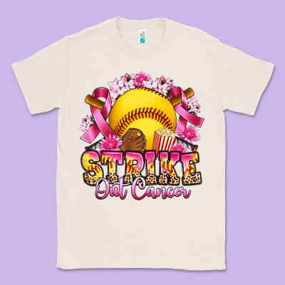 Strike Out Cancer Softball Classic Tee Designed By Artiststas