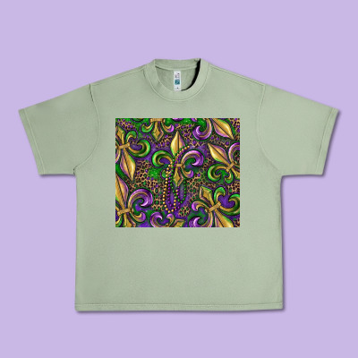 Mardi Gras Fleur De Lis Urban Heavy Tee Designed By Ranaportraitstore
