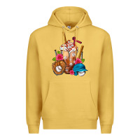 Antique Gold Baseball Frappe Premium Hoodie - FaDigitalArtStudio