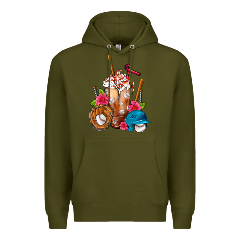 Baseball Frappe Premium Hoodie by FaDigitalArtStudio | Teevron