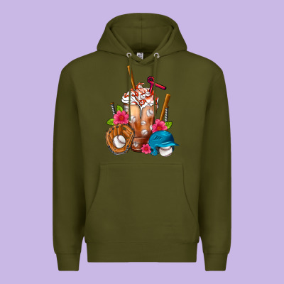 Baseball Frappe Premium Hoodie Designed By Fadigitalartstudio