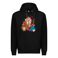 Black Baseball Frappe Premium Hoodie - FaDigitalArtStudio