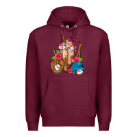 Burgundy Baseball Frappe Premium Hoodie - FaDigitalArtStudio