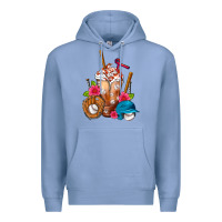 Colony Blue Baseball Frappe Premium Hoodie - FaDigitalArtStudio