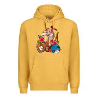 Mustard Baseball Frappe Premium Hoodie - FaDigitalArtStudio