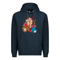 Navy Baseball Frappe Premium Hoodie - FaDigitalArtStudio