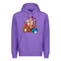 Purple Baseball Frappe Premium Hoodie - FaDigitalArtStudio