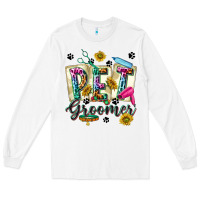 White Western Pet Groomer Long Sleeve Tee - texasbilliewilder