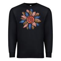 Black american sunflower Premium Sweatshirt - BundleAndBundleShop