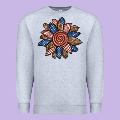 American Sunflower Premium Sweatshirt Designed By Bundleandbundleshop
