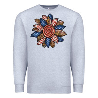 Heather Grey american sunflower Premium Sweatshirt - BundleAndBundleShop