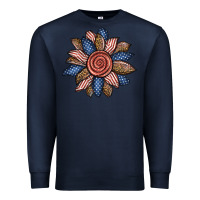 Navy american sunflower Premium Sweatshirt - BundleAndBundleShop