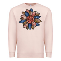 Pale Pink american sunflower Premium Sweatshirt - BundleAndBundleShop