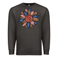Smoke american sunflower Premium Sweatshirt - BundleAndBundleShop