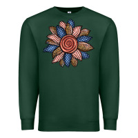 Sports Green american sunflower Premium Sweatshirt - BundleAndBundleShop