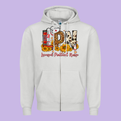 Western Lpn Licensed Practical Nurse Zipper Hoodie Designed By Fadigitalartstudio