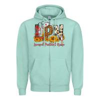 Seafoam Western Lpn Licensed Practical Nurse Zipper Hoodie - FaDigitalArtStudio