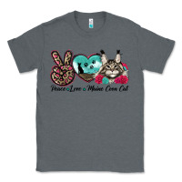 Charcoal Heather peace love maine coon cat Classic Tee - LillyAllenDesigns