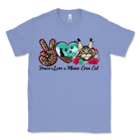 Colony Blue peace love maine coon cat Classic Tee - LillyAllenDesigns