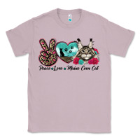 Lilac peace love maine coon cat Classic Tee - LillyAllenDesigns