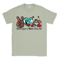 Matcha peace love maine coon cat Classic Tee - LillyAllenDesigns