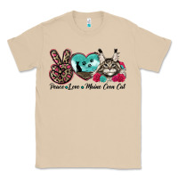 Mushroom peace love maine coon cat Classic Tee - LillyAllenDesigns