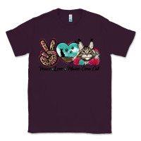 Plum peace love maine coon cat Classic Tee - LillyAllenDesigns