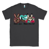 Smoke peace love maine coon cat Classic Tee - LillyAllenDesigns