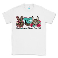 White peace love maine coon cat Classic Tee - LillyAllenDesigns