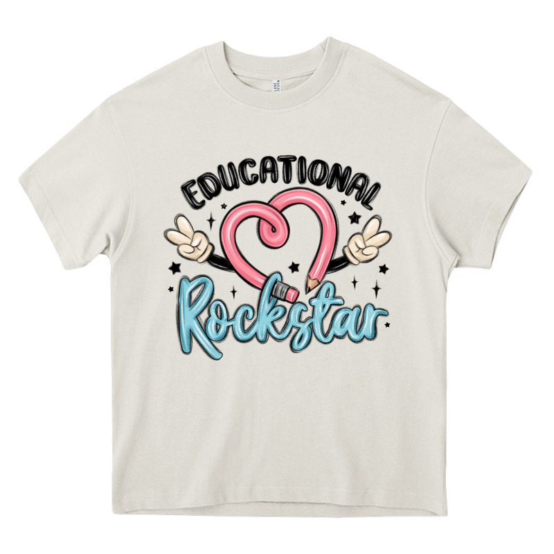Educational Rockstar Heavy Core Tee by MaliasSmallBusiness | Teevron