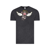 Vintage Black angel baby pig Vintage Tee - BarkalooDesign