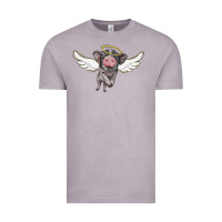 Vintage Zinc angel baby pig Vintage Tee - BarkalooDesign