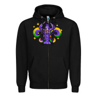 Black mardi gras crawfish Zipper Hoodie - FaDigitalArtStudio