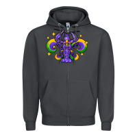 Smoke mardi gras crawfish Zipper Hoodie - FaDigitalArtStudio